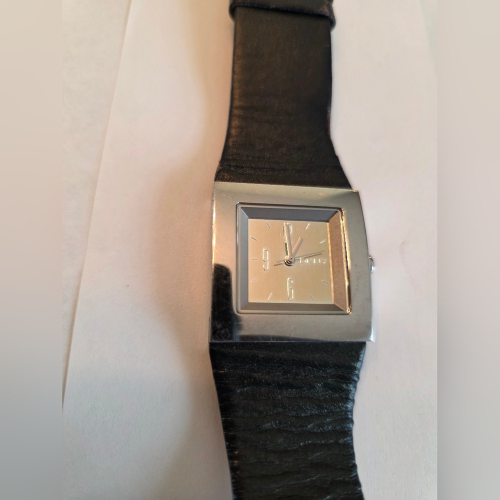 Silver and Black Men's Watch
